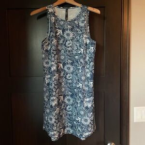 Kyodan Navy and White Floral Boat dress Size SP